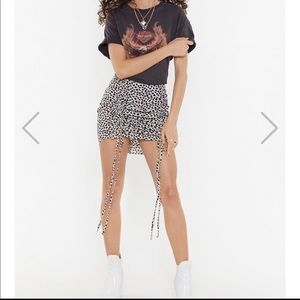 Nasty Gal Ruched Heart Mini Skirt